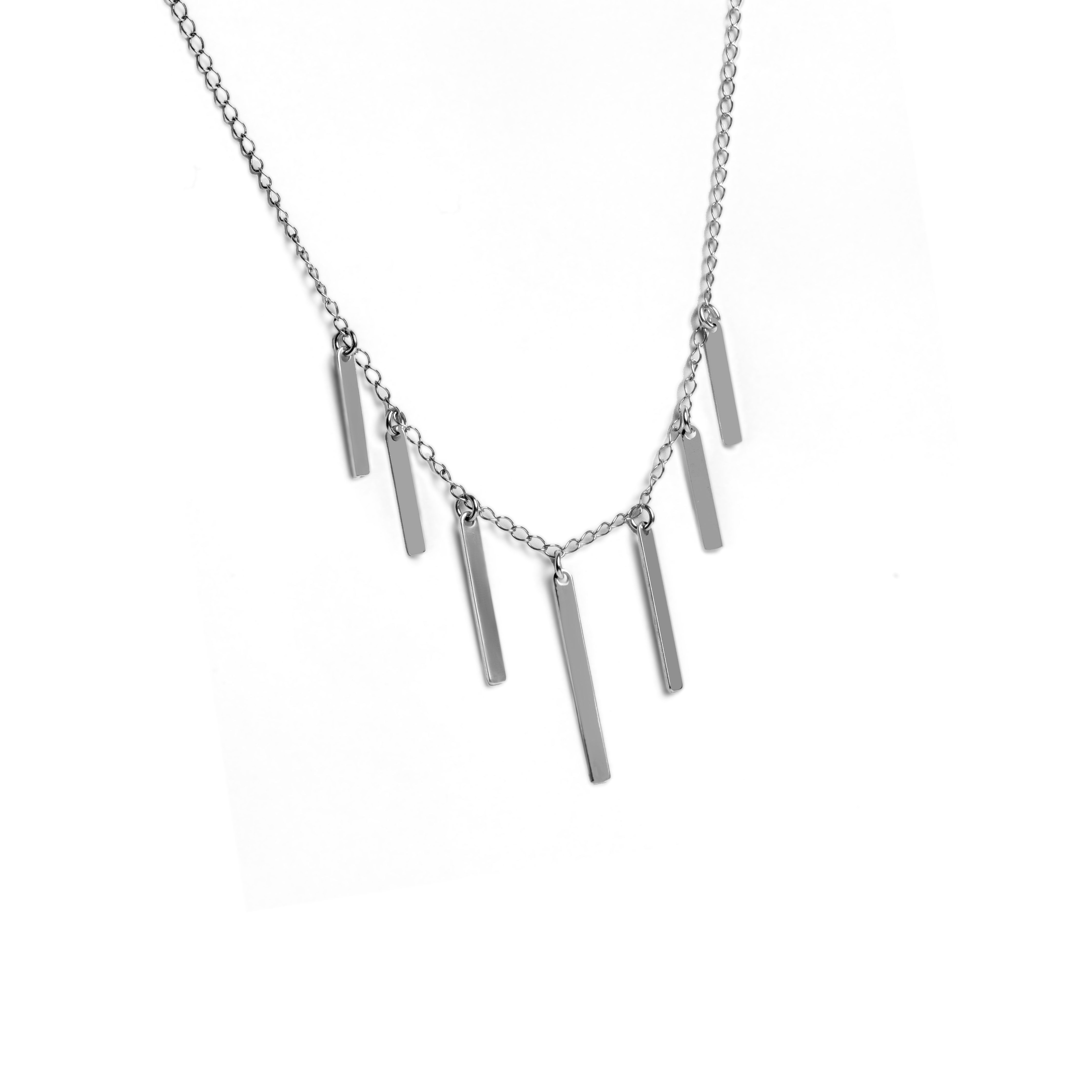 Collar barras plata 925