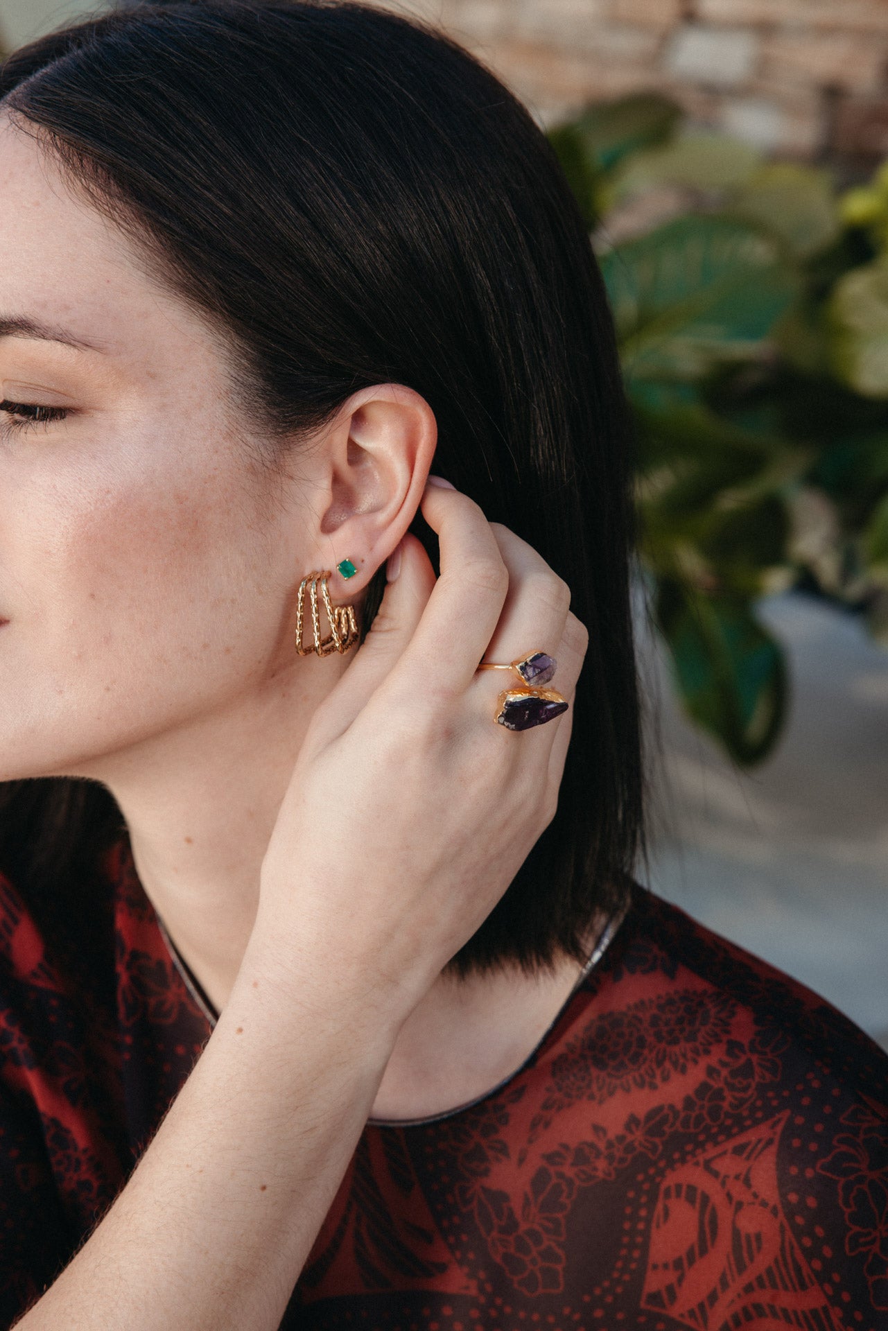 Aretes cuadrados
