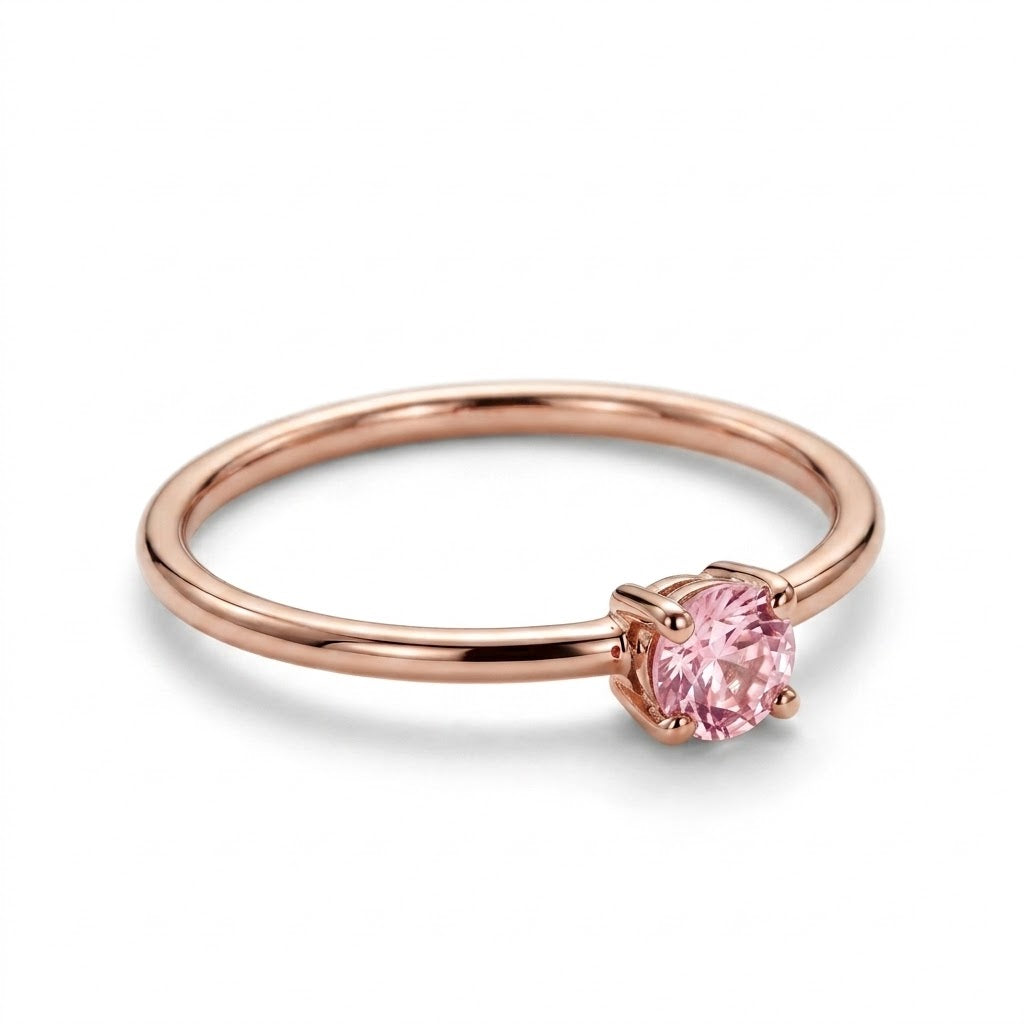 Anillo zafiro rosa