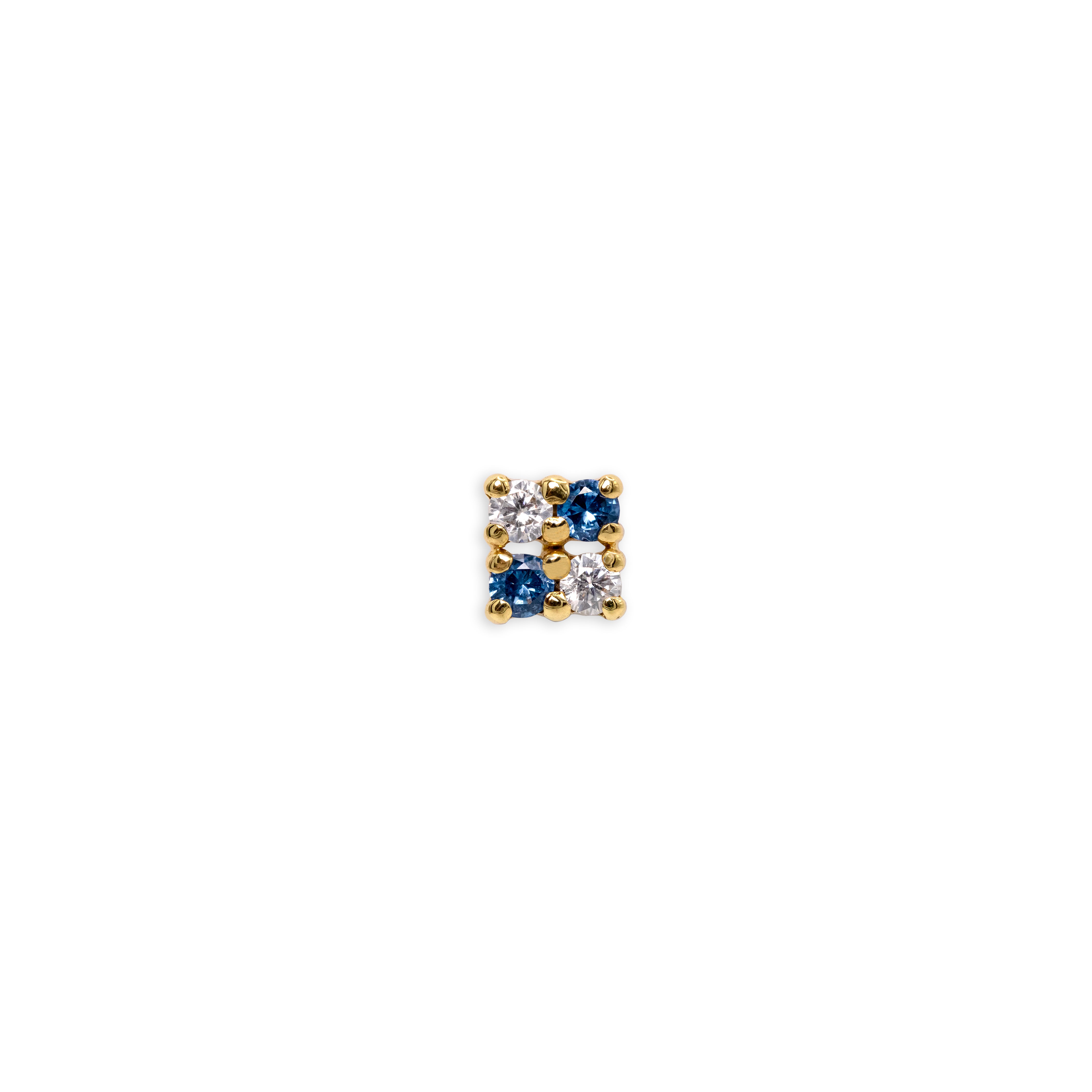 Pendientes Zafiros Square Oro amarillo 18kts