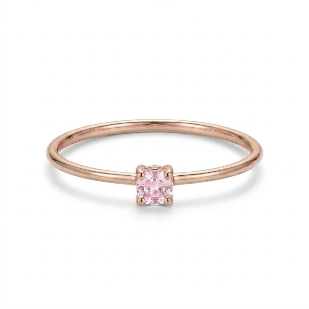 Anillo zafiro rosa