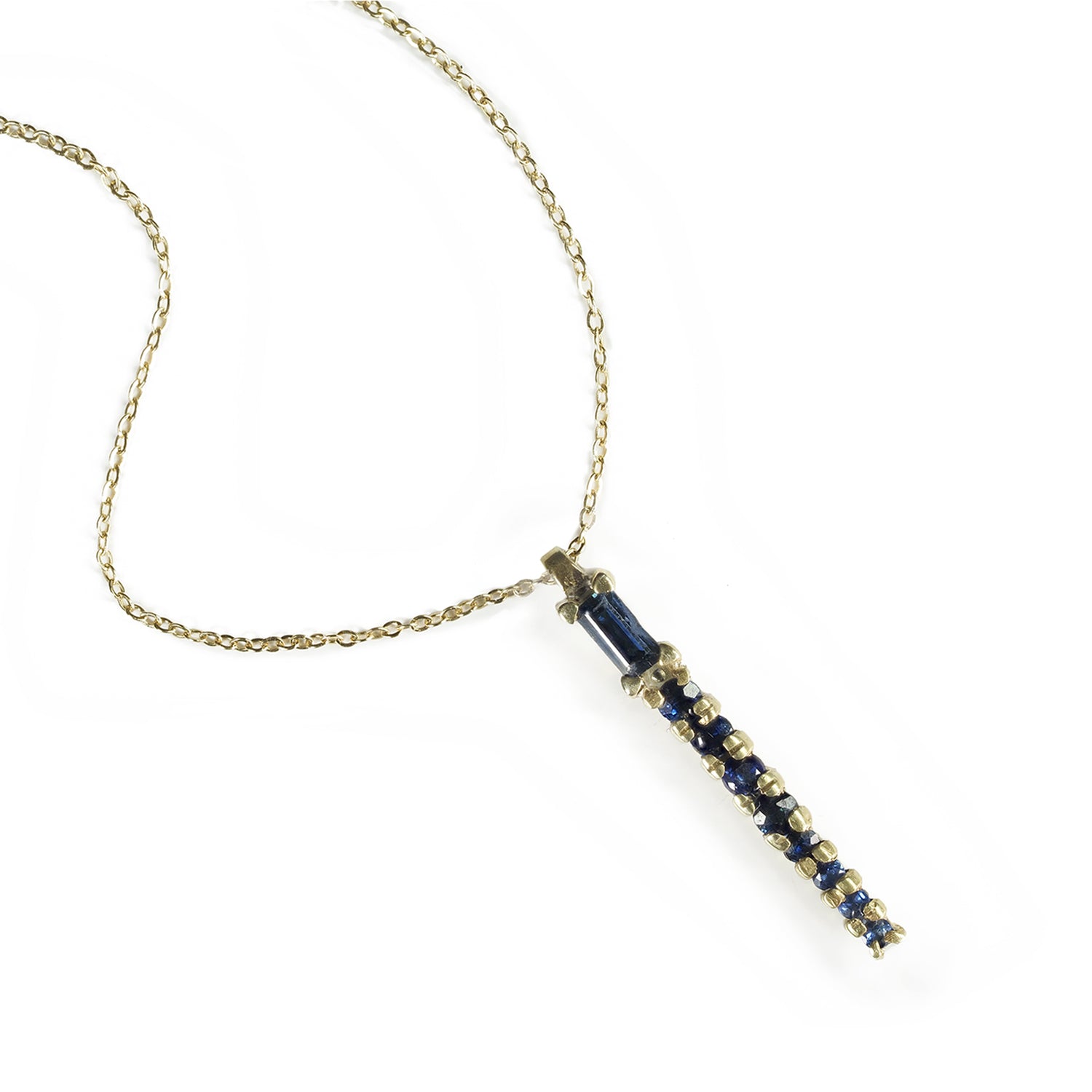 Colgante sapphire bar Oro 18kt
