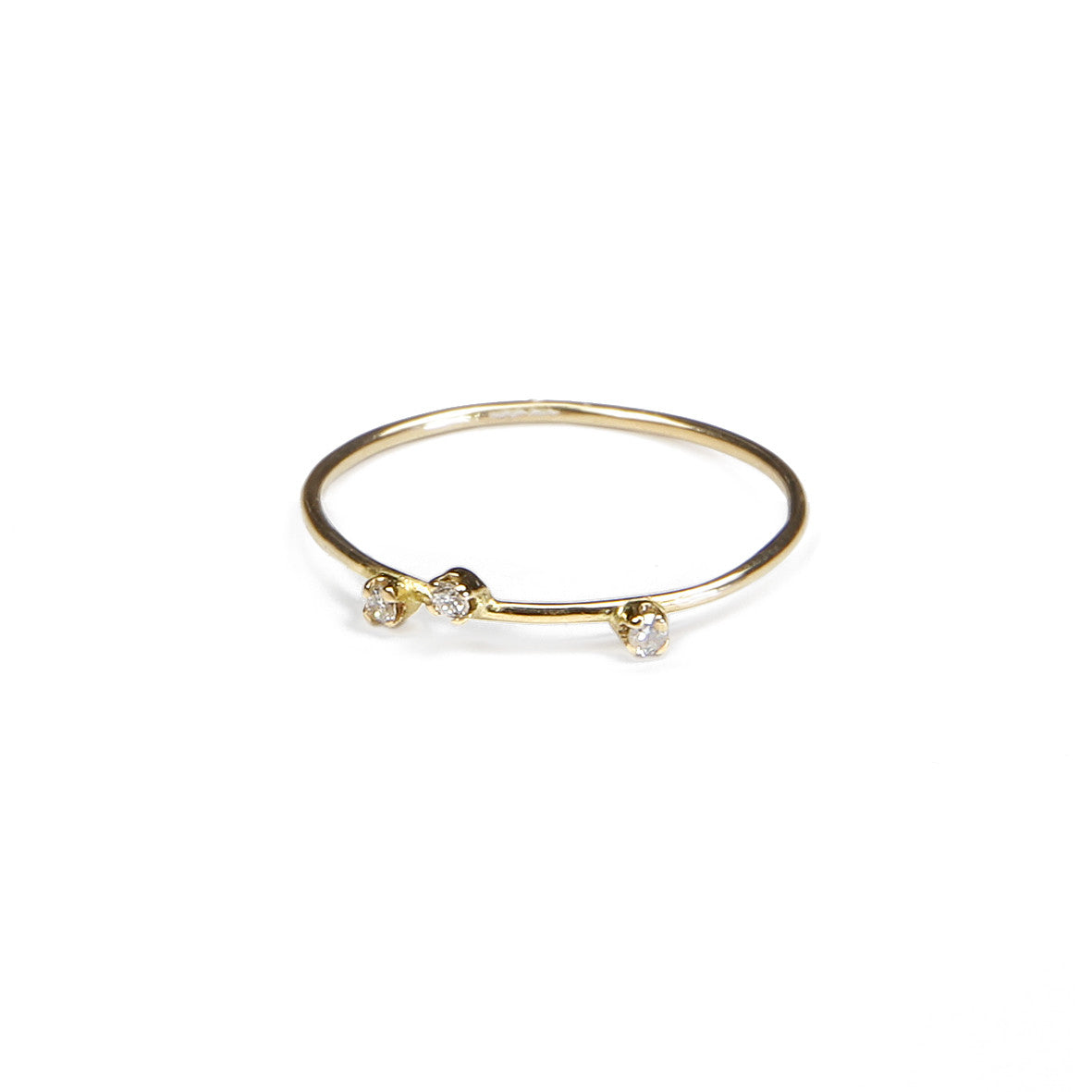 Anillo zig zag diamantes oro amarillo