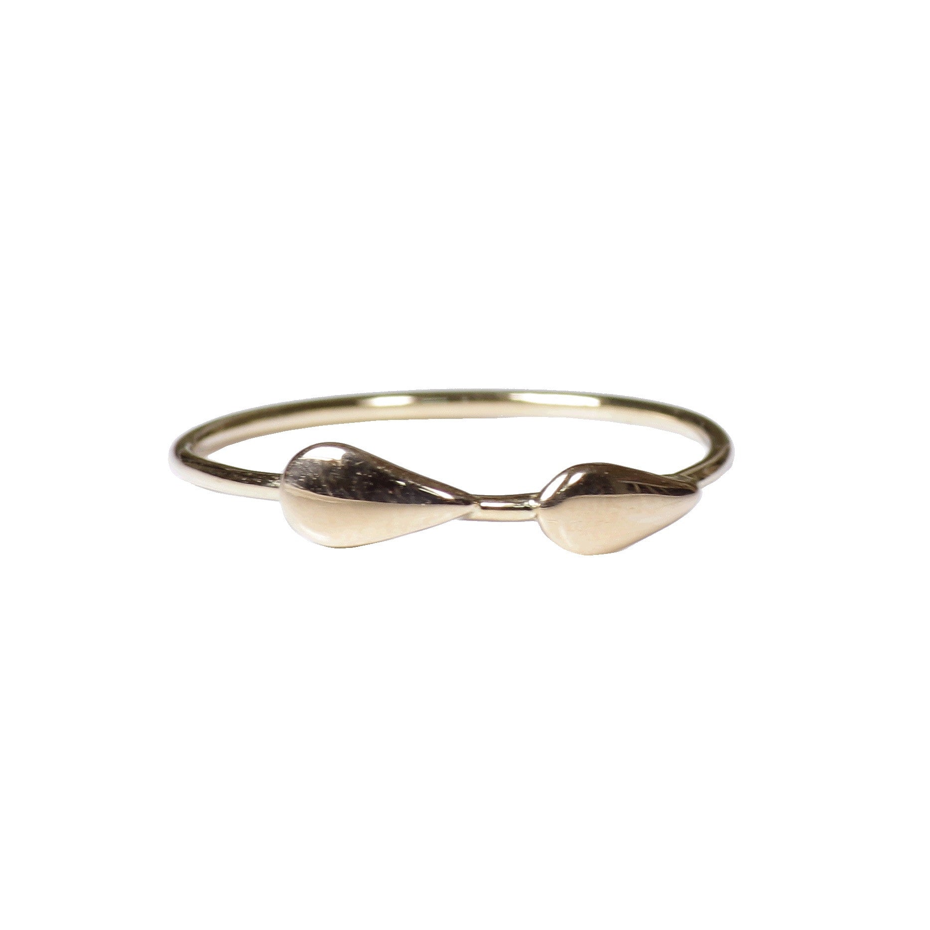 Gold tear anillo