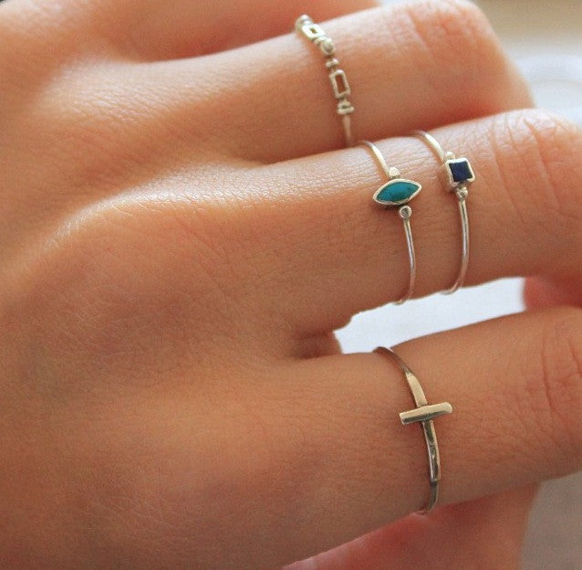Anillo de Plata Cruz