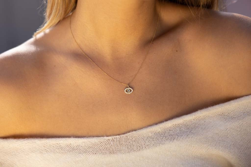 Colgante ojo griego Oro 18 kt