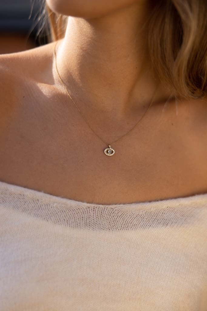Colgante ojo griego Oro 18 kt