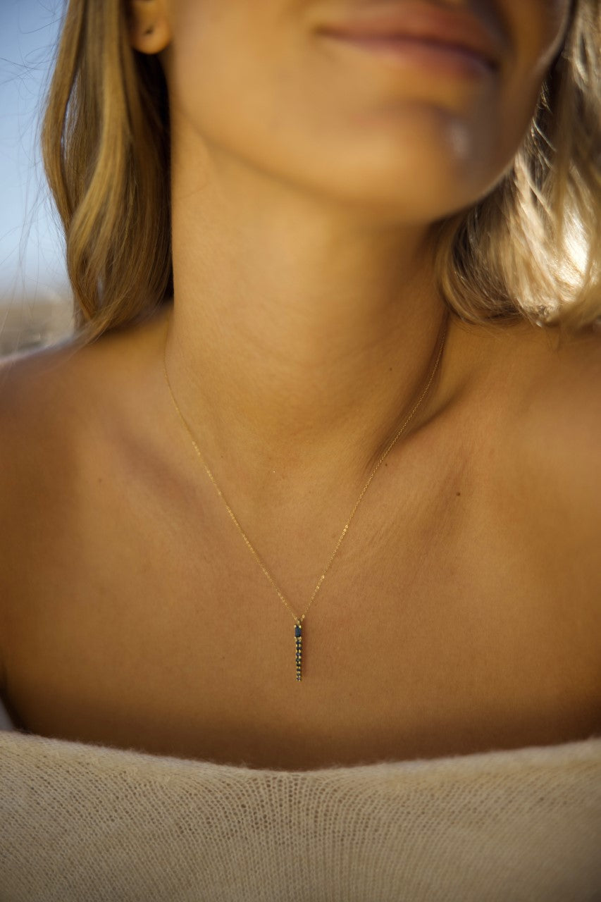 Colgante sapphire bar Oro 18kt