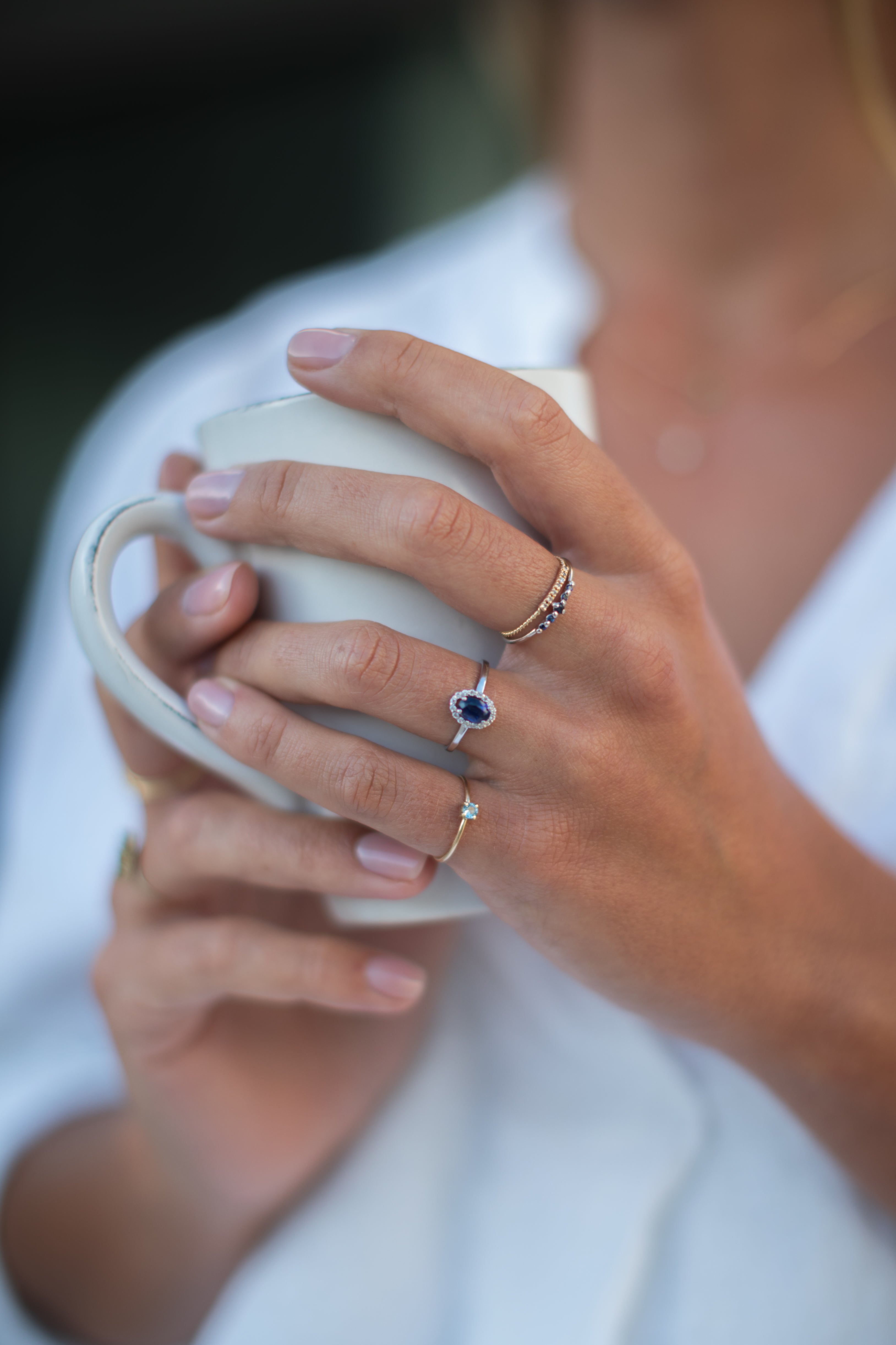 Lady di zafiro diamantes