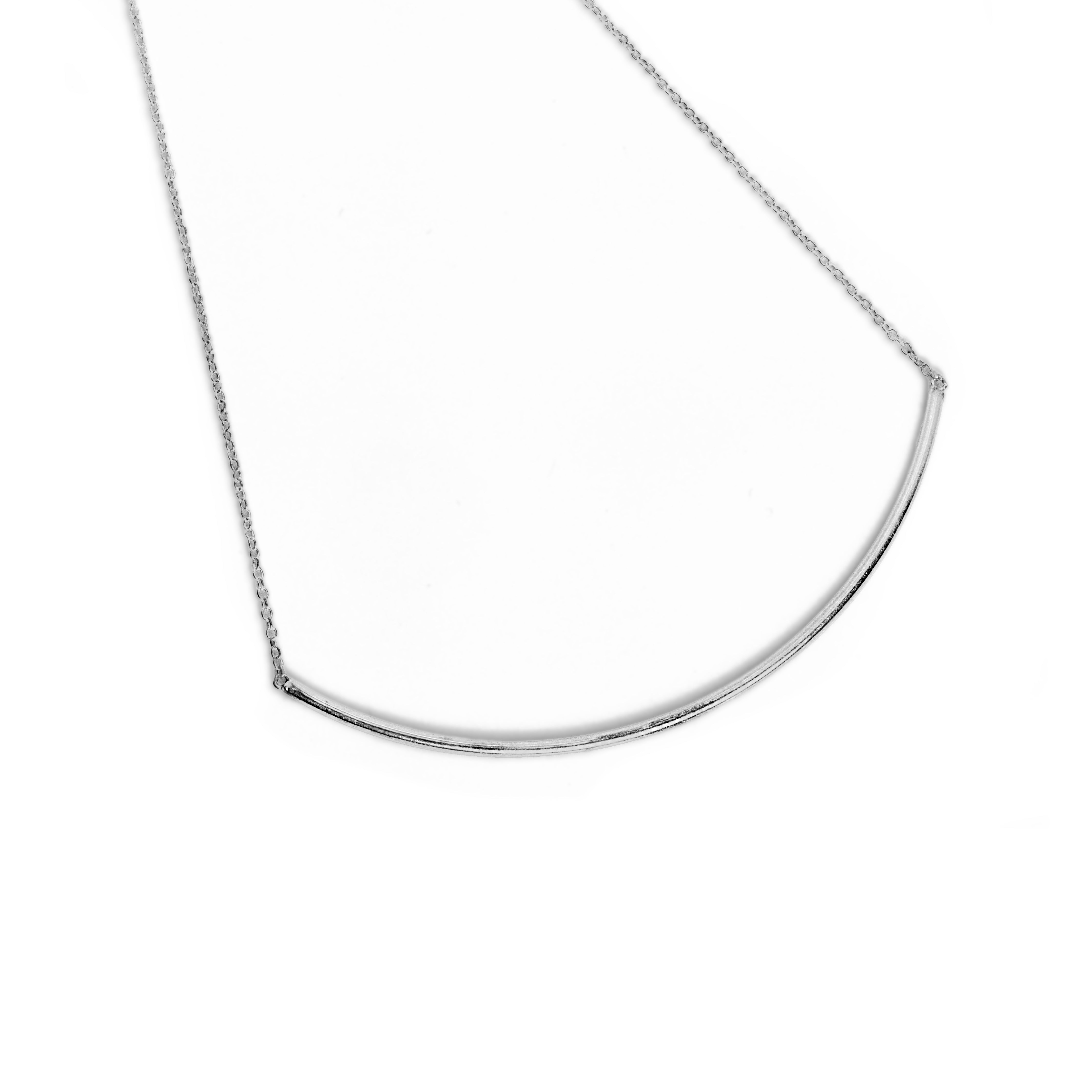 Colgante semi aro plata 925