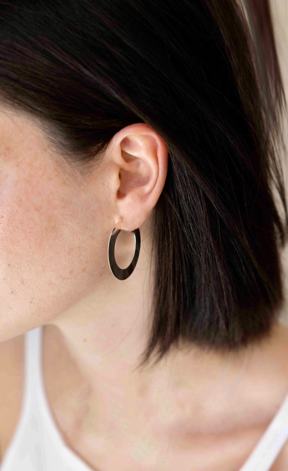 Pendientes aro plano plata 925