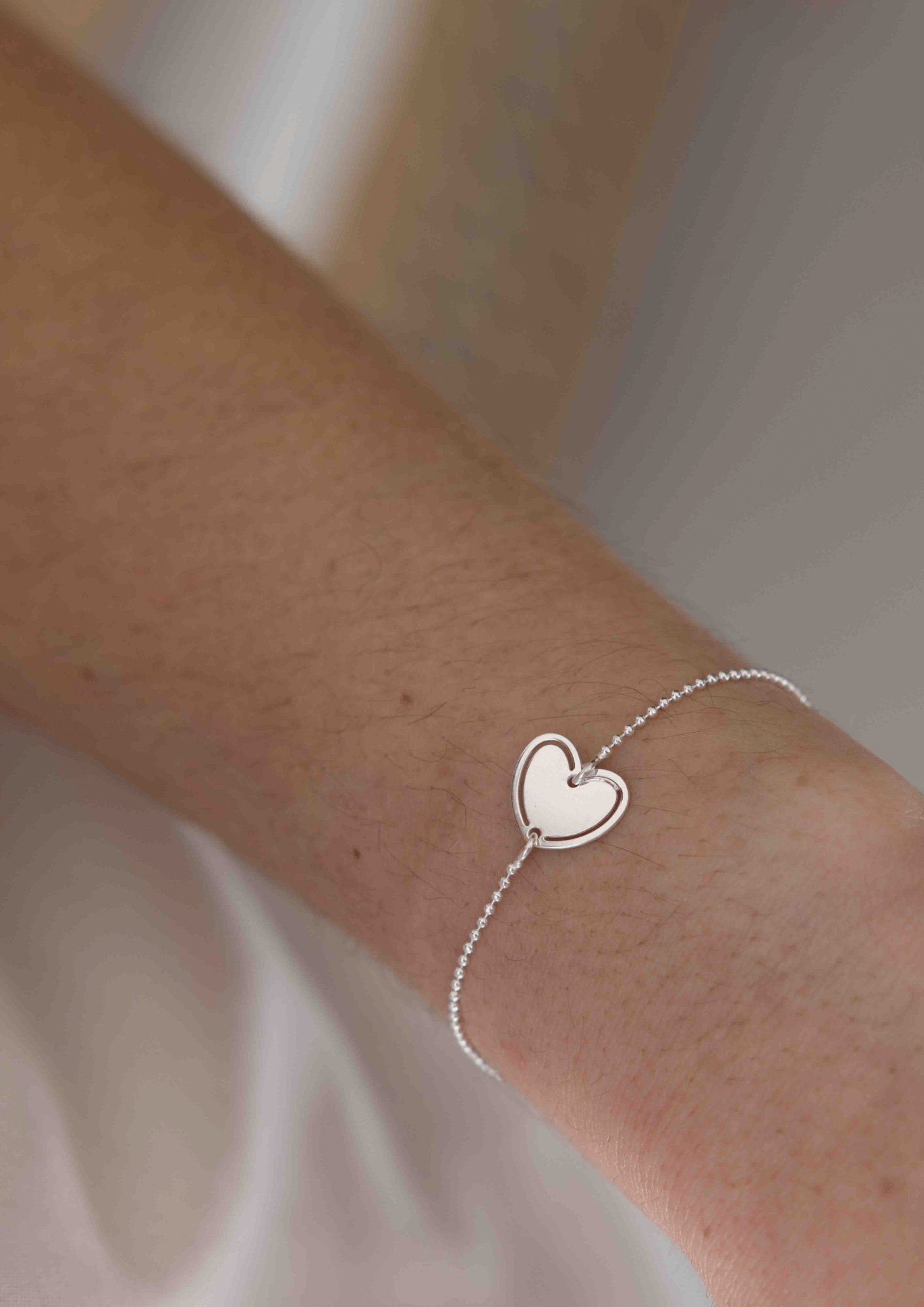Pulsera corazón plata 925