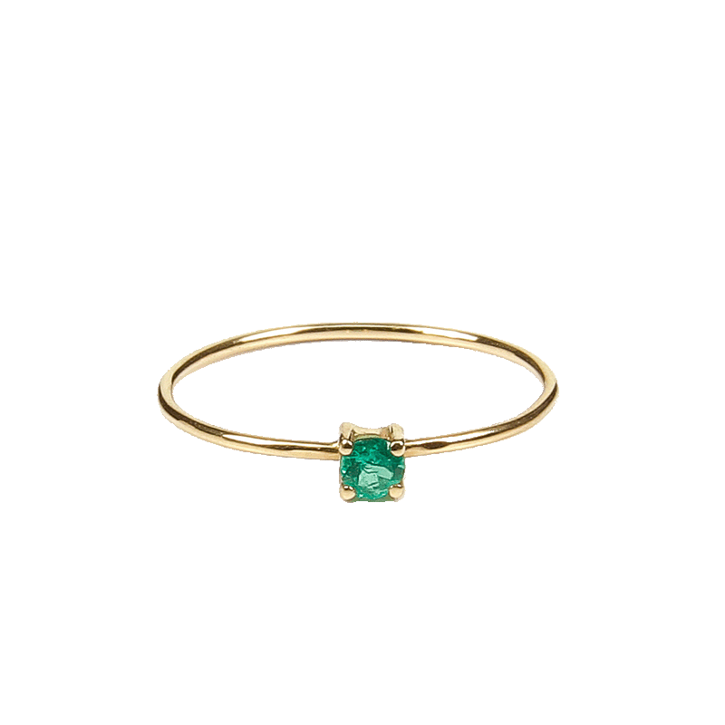 Anillo Esmerlarla Extra en Oro 18k