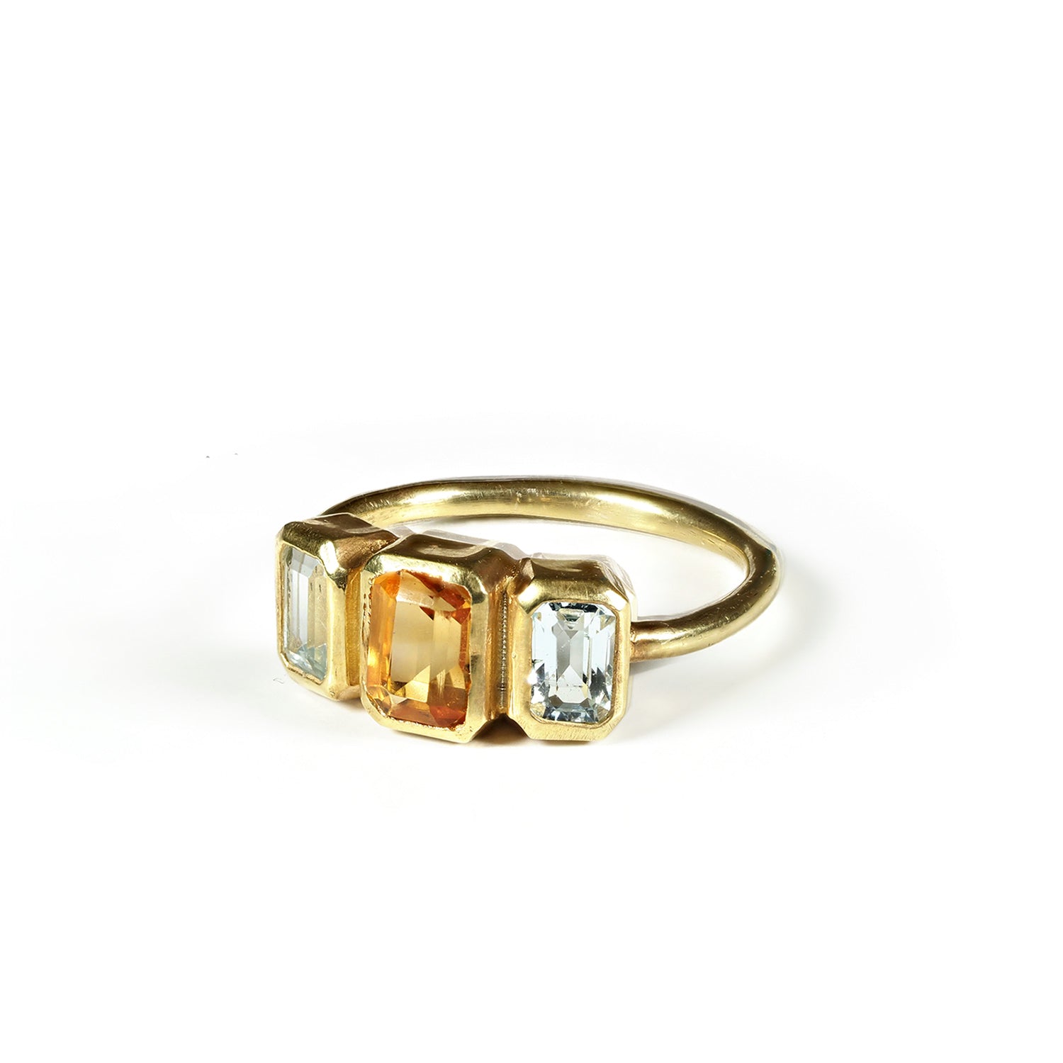 Anillo citrino Oro 18kt