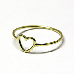 Anillo con forma de Corazón en Oro Amarillo Small Branch