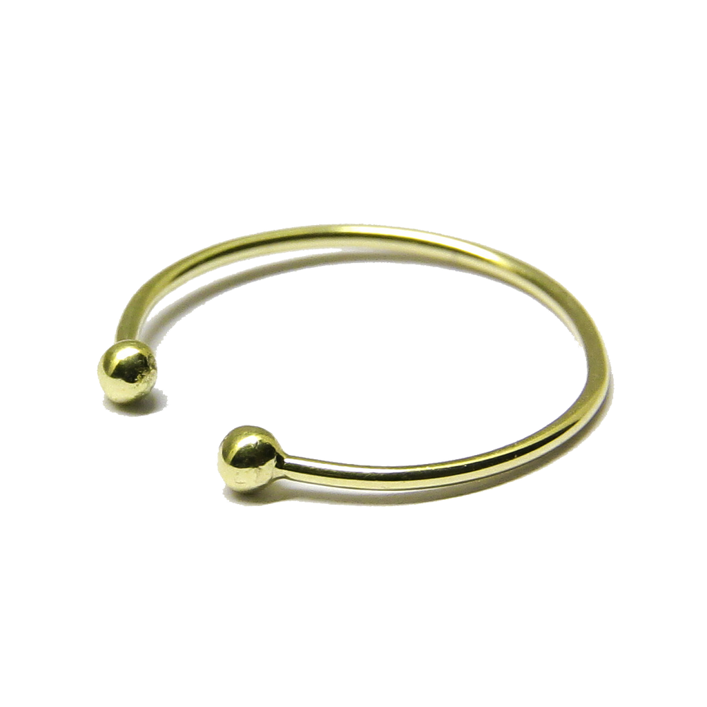 Anillo Dos Bolas Separadas en Oro 18k Joyer a Small Branch
