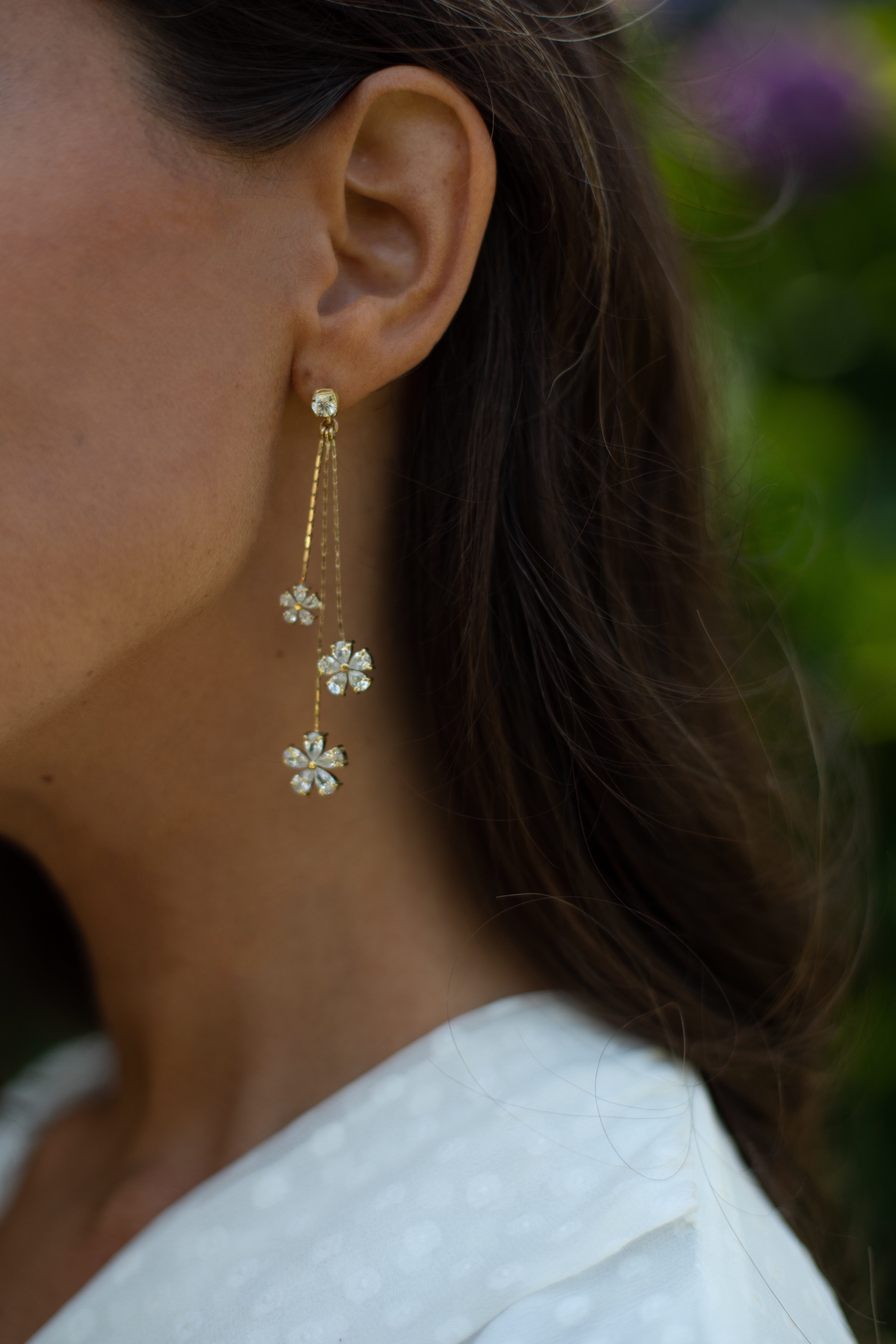 Pendientes flores