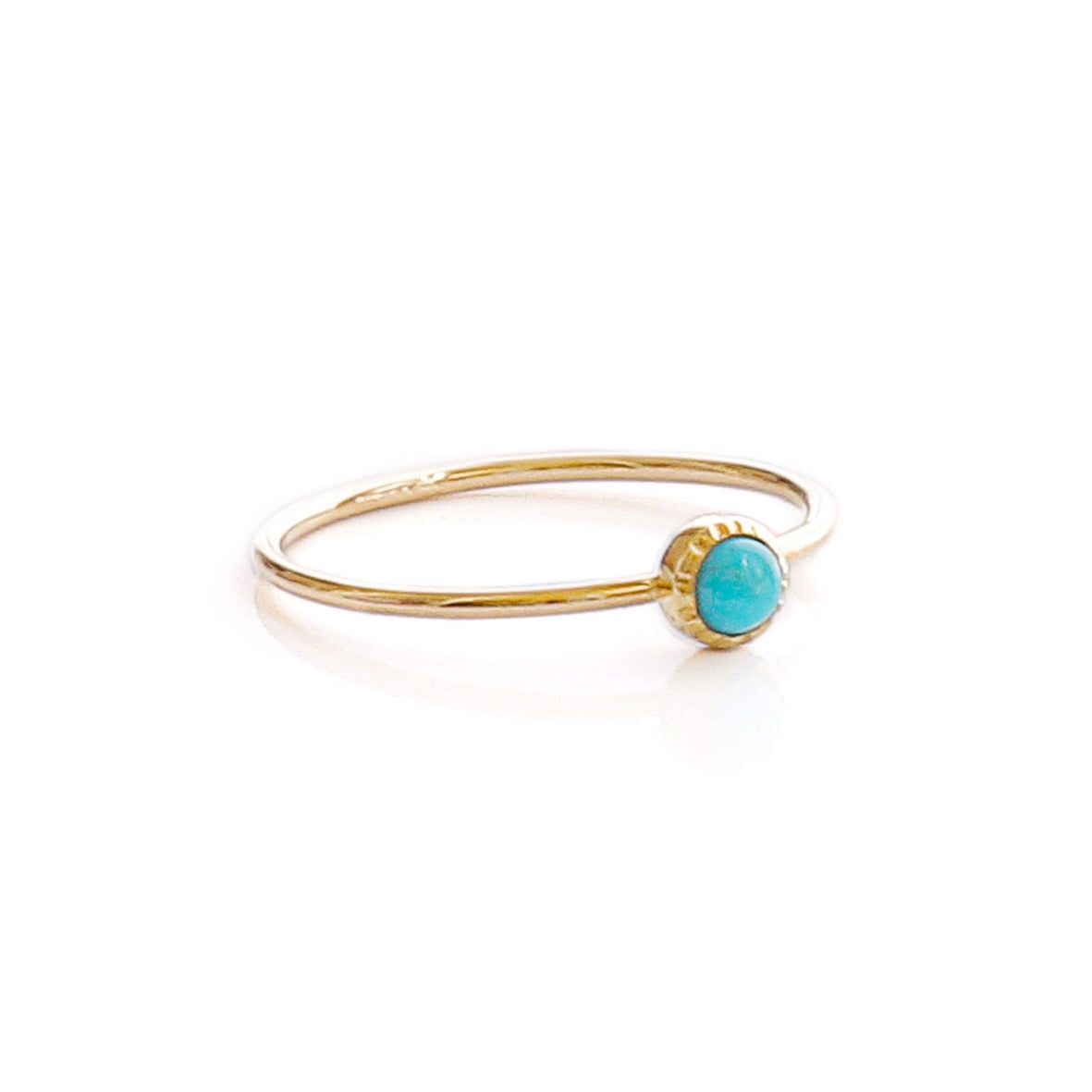 Anillo turquesa natural en oro 18k