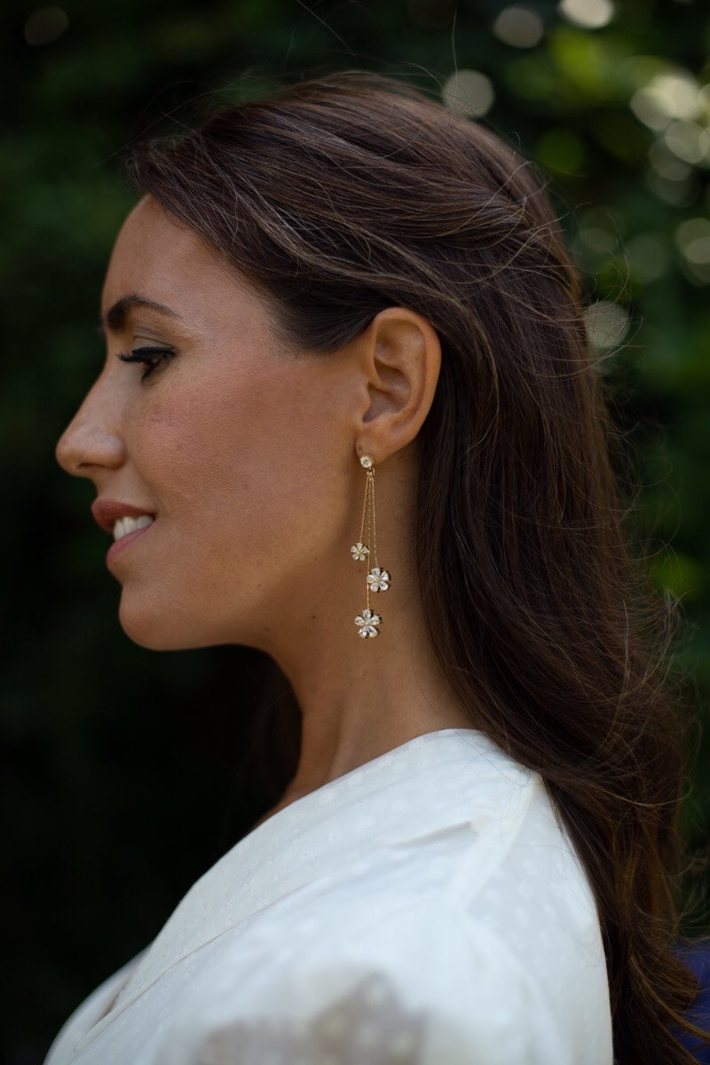 Pendientes flores