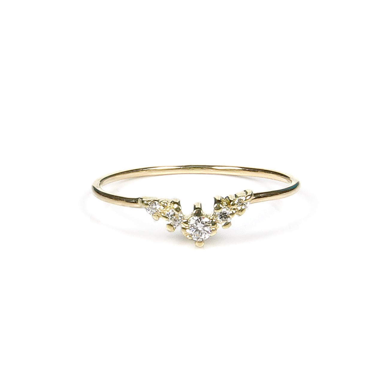 Anillo meli diamantes en oro amarillo