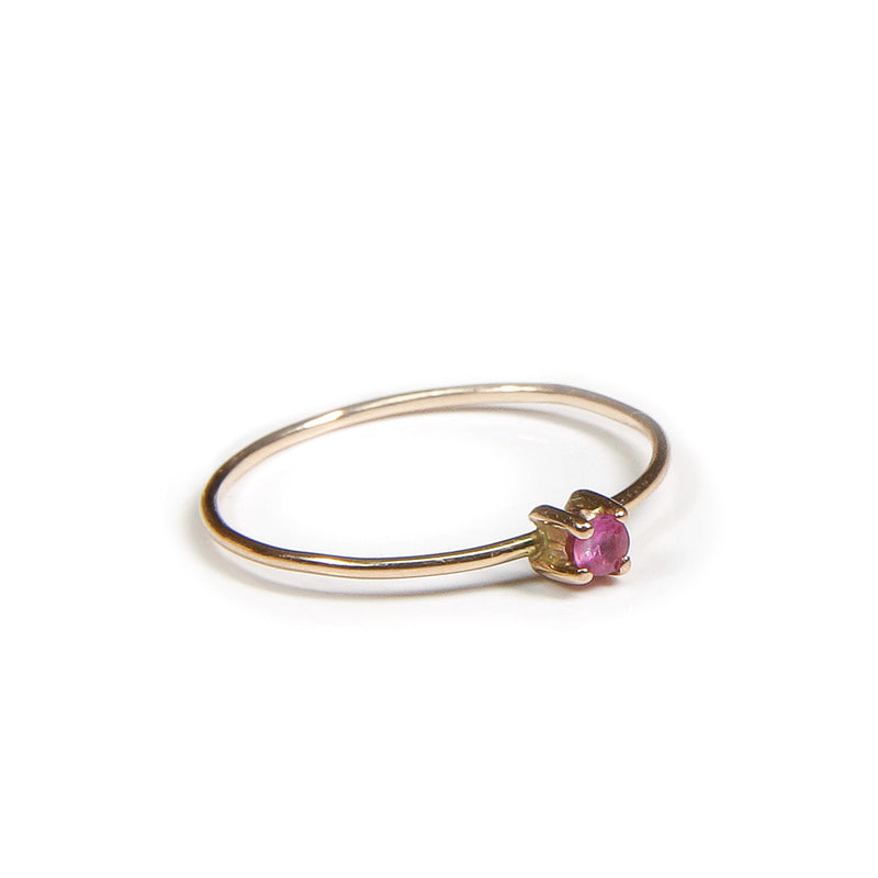 Anillo zafiro rosa