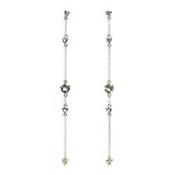 pendientes cascada oro amarillo