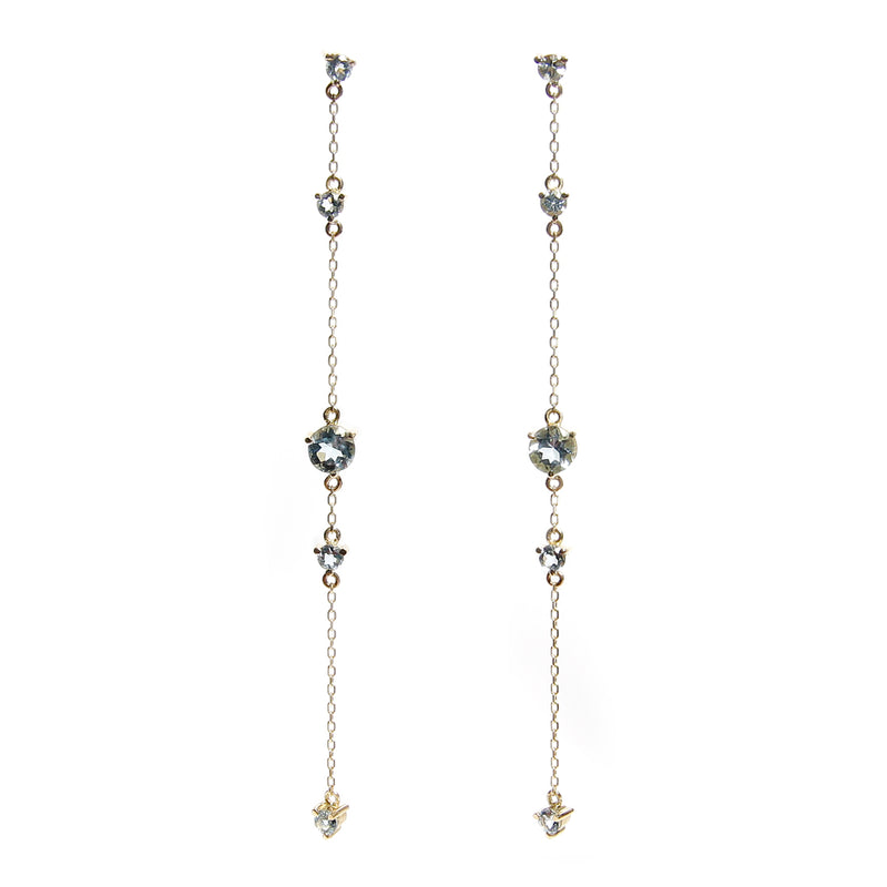 pendientes cascada oro amarillo