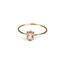 Anillo turmalina rosa en oro 18k