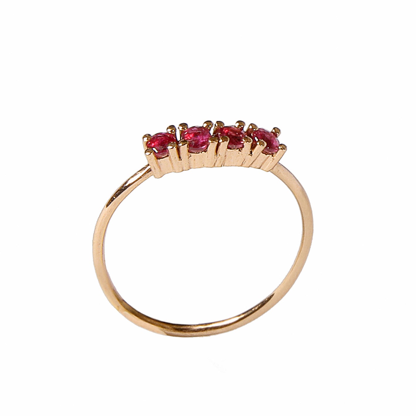 Anillo Rubíes en Oro Rosa 18 K