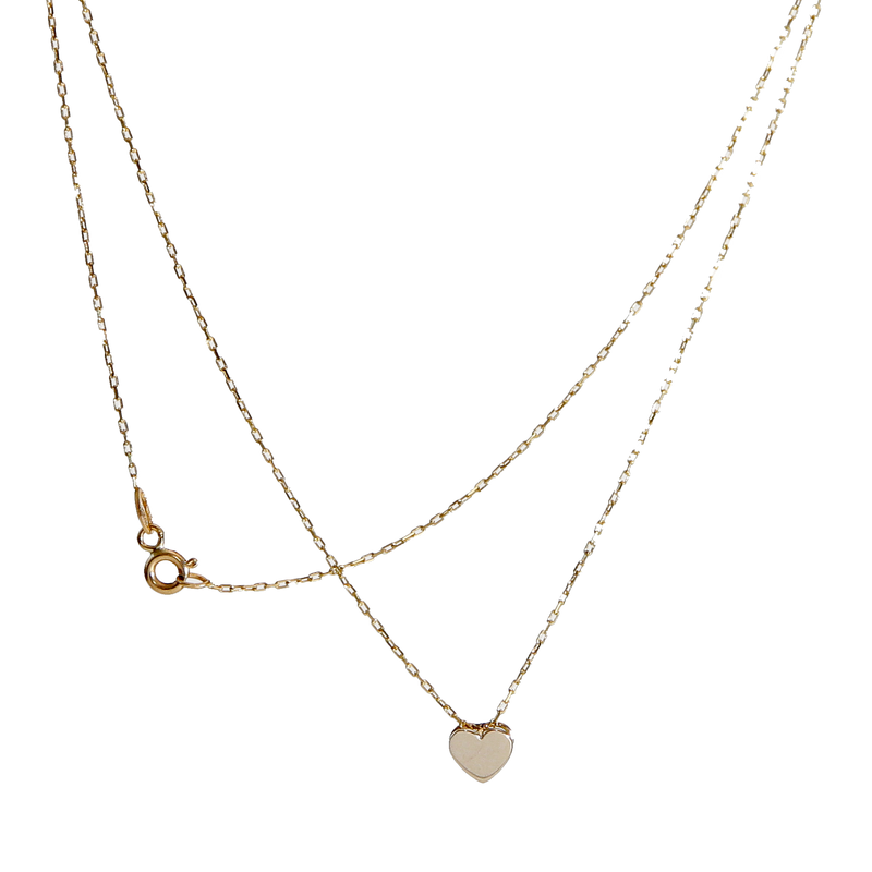 Collar Corazón en Oro 18 K