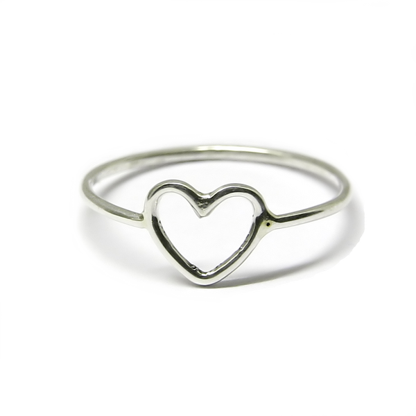 Anillo Corazón de Hilo en Oro Blanco 18k