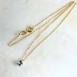 Collar 18k gold aquamarine