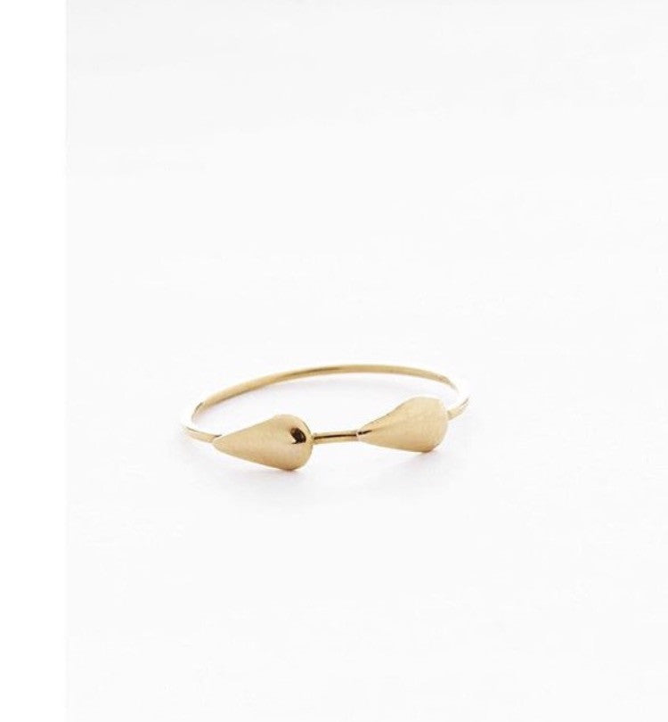 Gold tear anillo