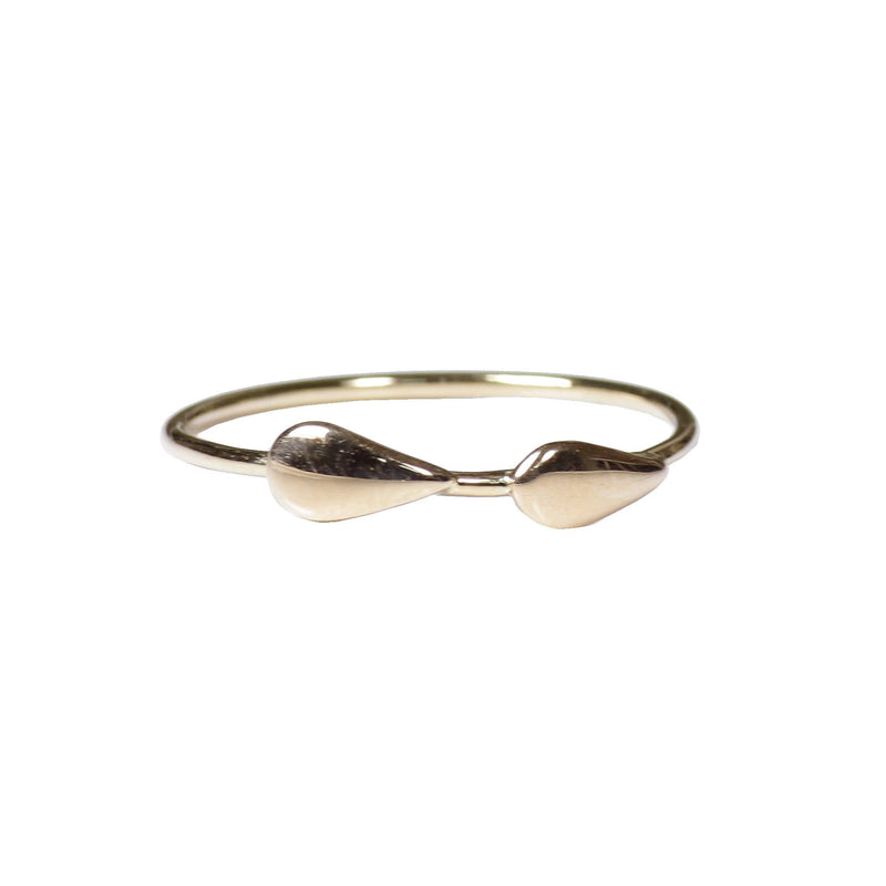 Gold tear anillo