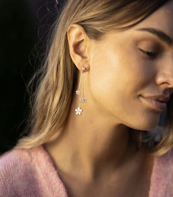Pendientes flores